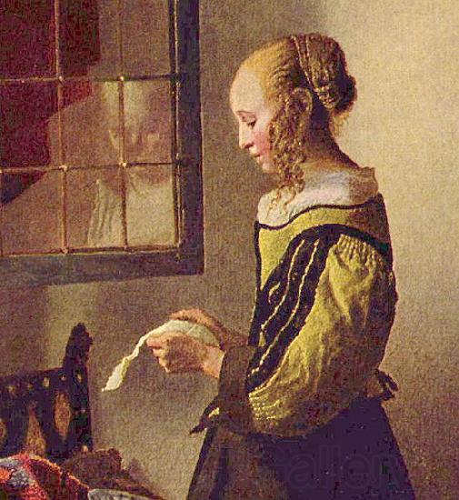 Johannes Vermeer Brieflesendes Madchen am offenen Fenster